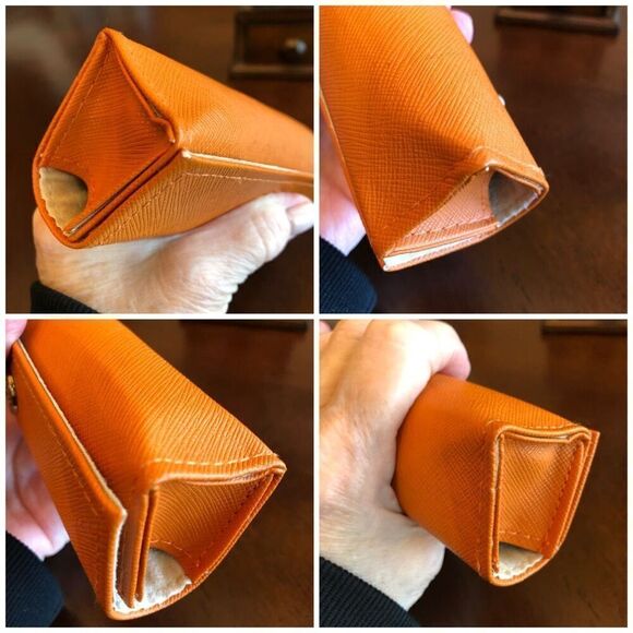 TORY BURCH - 🎉HP🎉 Leather Eyeglass Case in Orange. LIKE NEW! - Picture 10 of 12